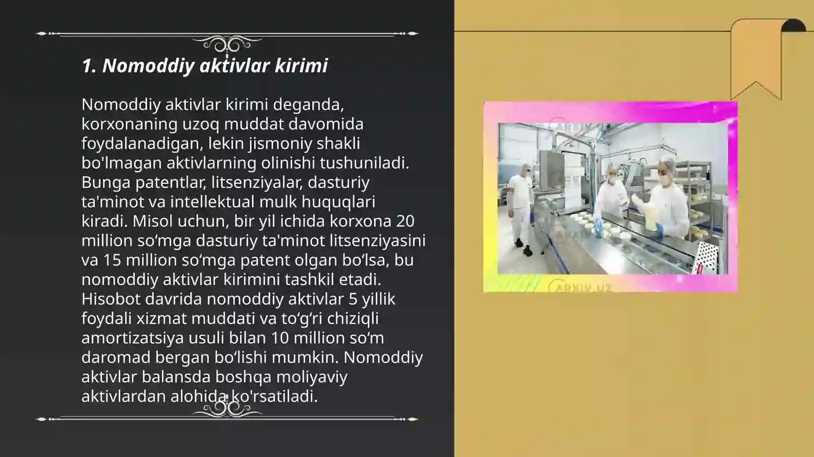 Nomoddiy aktivlar kirimi 3