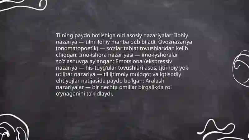 Tilning paydo bôlishi 3