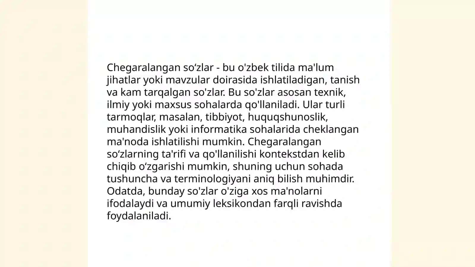Chegaralangan va chegaralanmagan soʻzlar 3