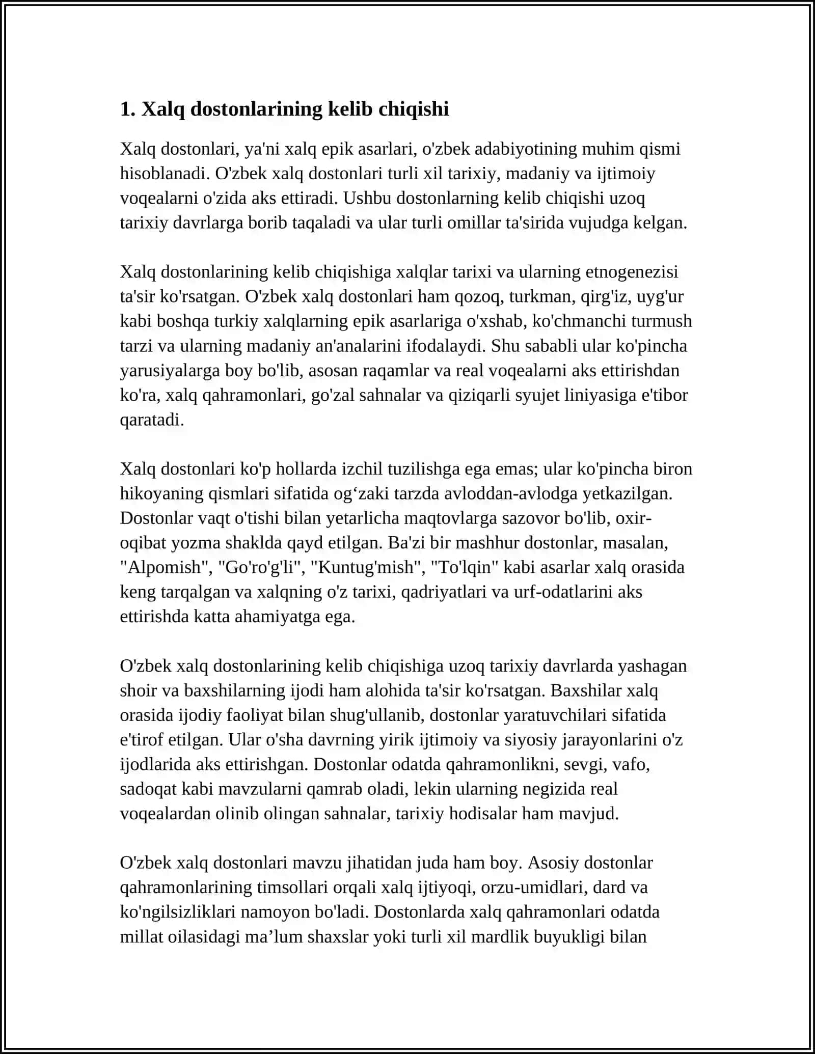 XALQ DOSTONLARI 3