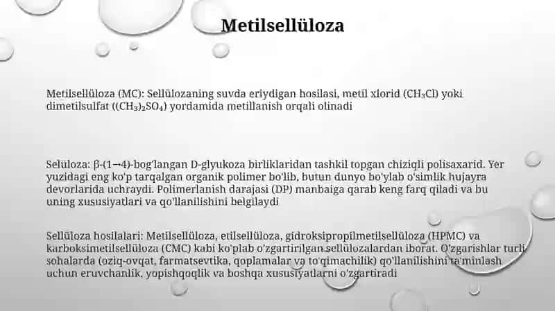 Metilsellüloza (MC) 3