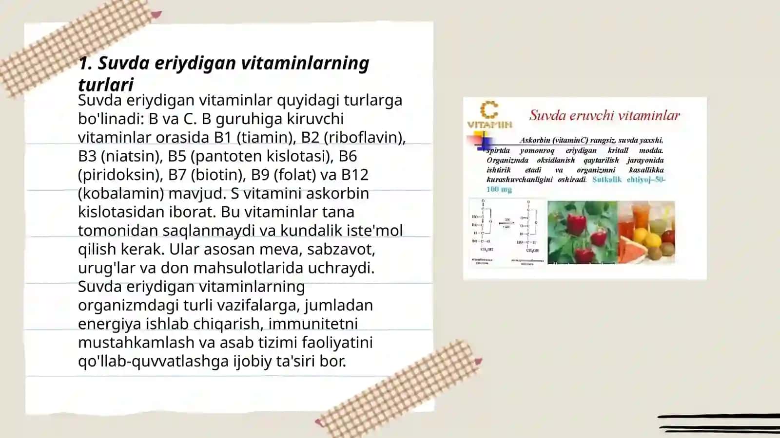 Suvda eriydigan vitaminlar 3