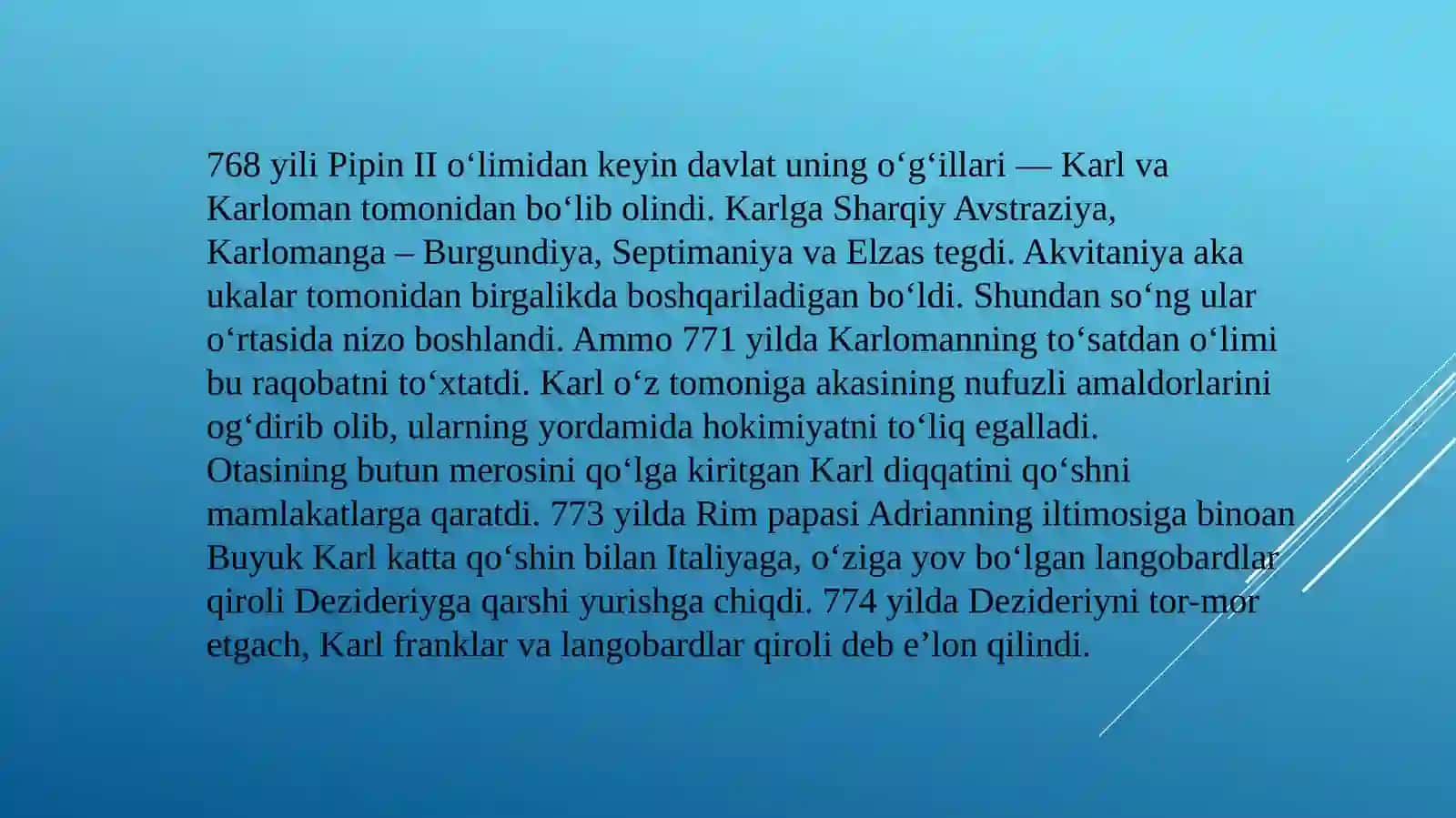 Karlning hokimiyat tepasigachiqishi 3