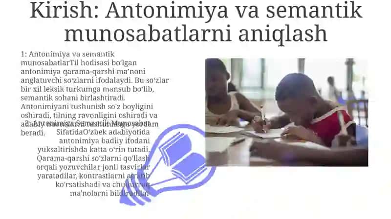 Antonimiya Semantik Munosabat Sifatida (Badiiy Asar Misolida) 3