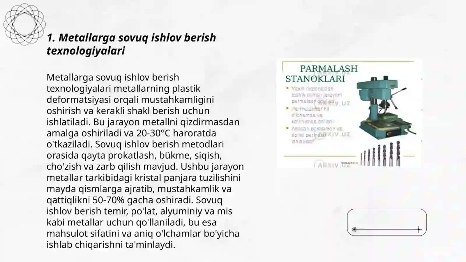 Metallarga sovuq ishlov berish dastgohlari 3