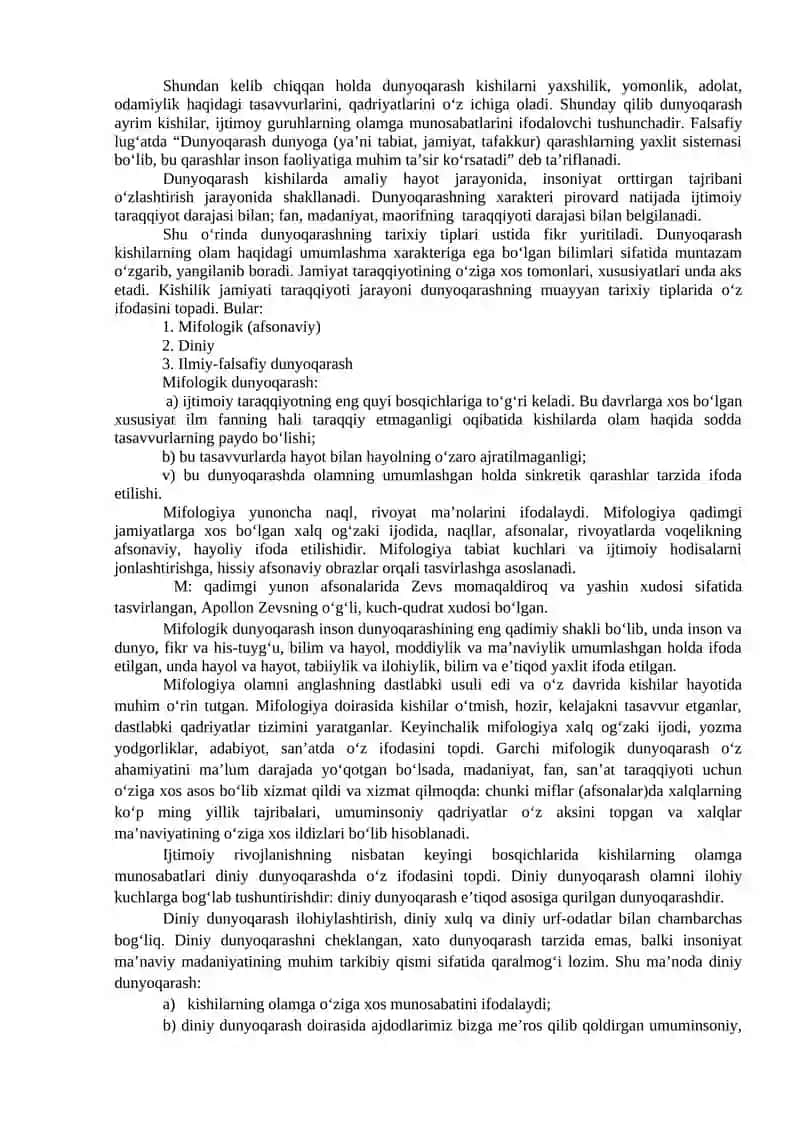 Falsafa fanining predmeti, mazmuni va jamiyatdagi roli 3