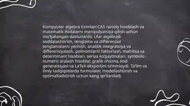 Matematikaga ixtisoslashgan dasturlar 3