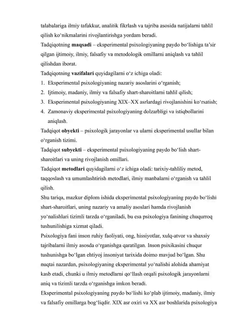 EKSPERIMENTAL PSIXOLOGIYANING PAYDO BO‘LISHI SHART-SHAROITLARI 3