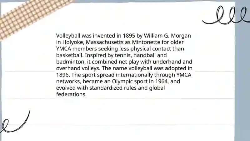 History and Origin of Volleyball 3