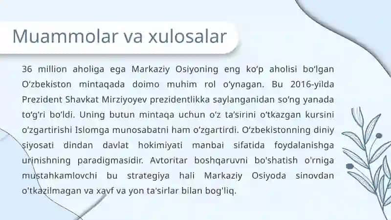 O’zbekistonning diniy siyosiy merosi 3