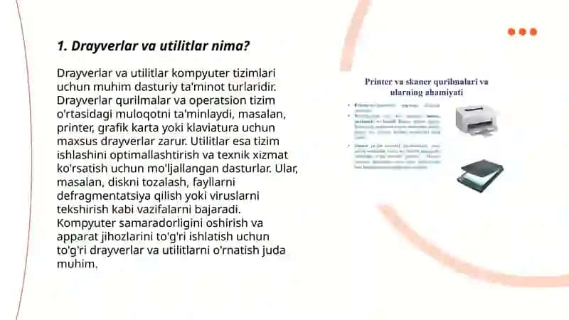 Texnik qurilmalar uchun drayverlar va utilitlar 3