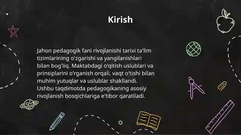 Jahon pedagogik fani rivojlanishi tarixi 3