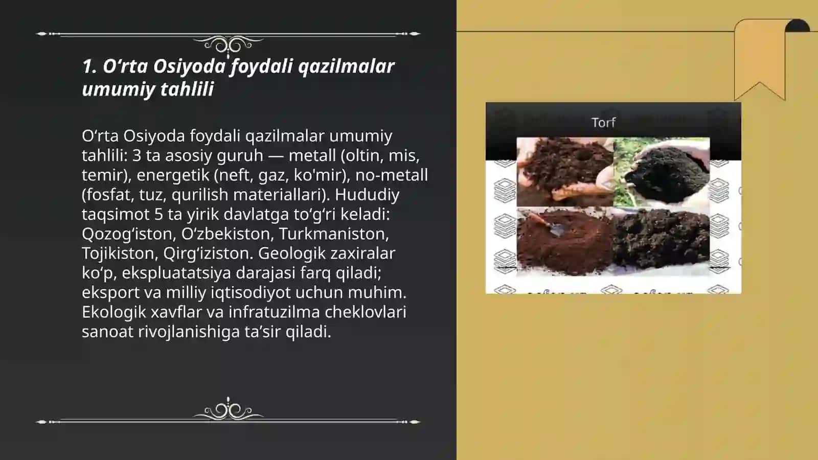 Oʻrta Osiyo foydali qazilmalari 3