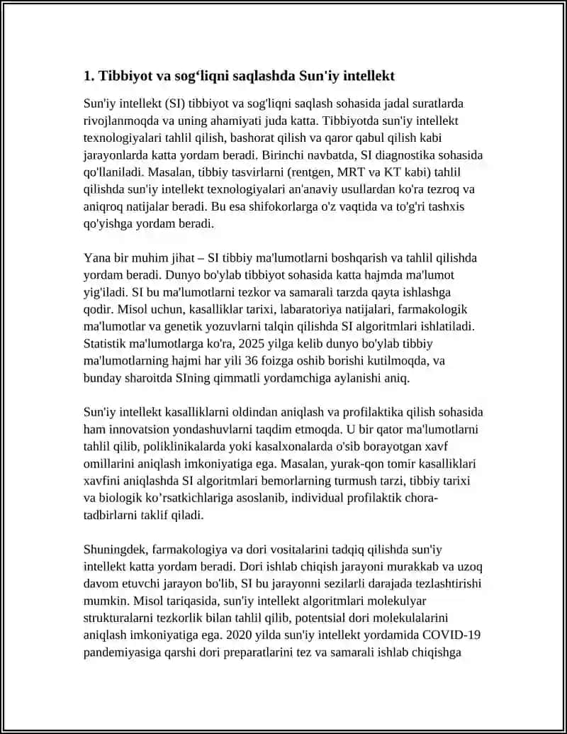 SUN`IY INTELLEKT QAYSI SOHADA ENG ZARUR? 3