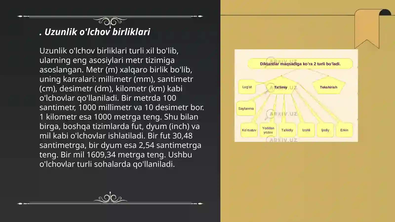 Uzunlik o'lchov birliklari 3