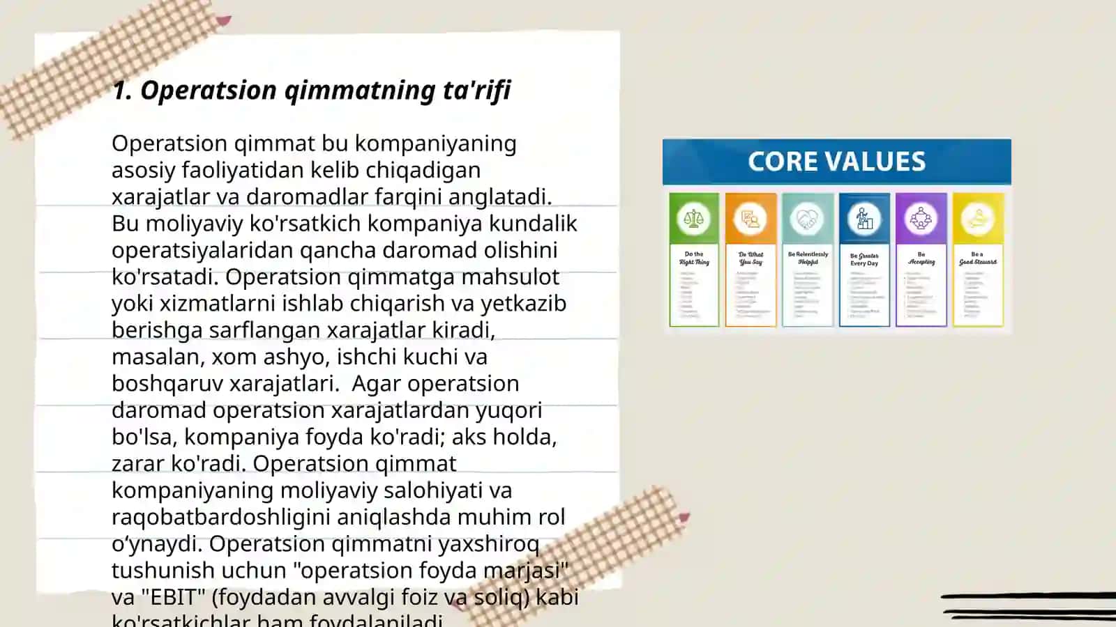 Оpеrаtsiоn Qiymat Mеnеjmеnti Mаzmuni Vа Mоhiyati 3