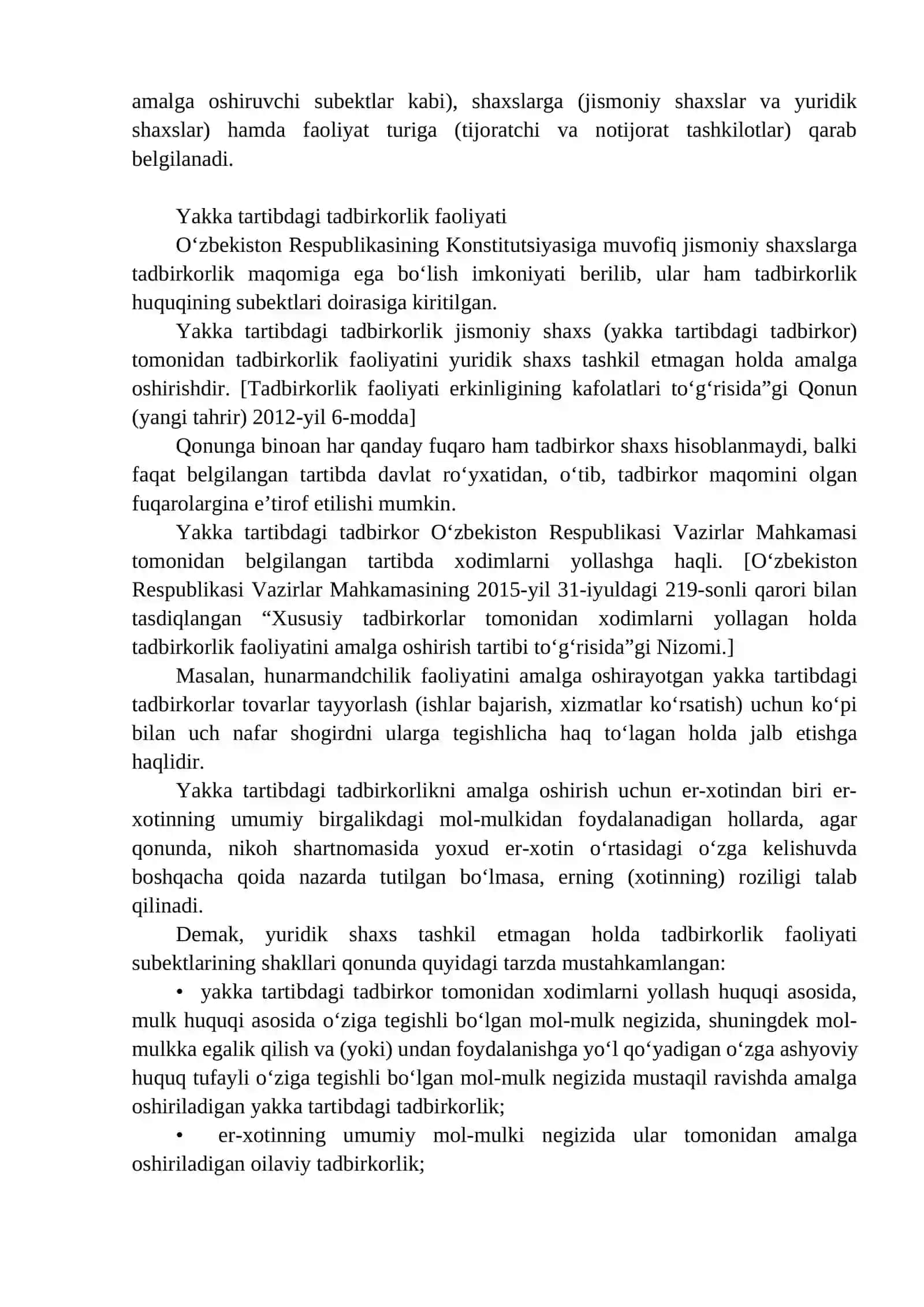 Tadbirkorlik subyektlari turlari 3