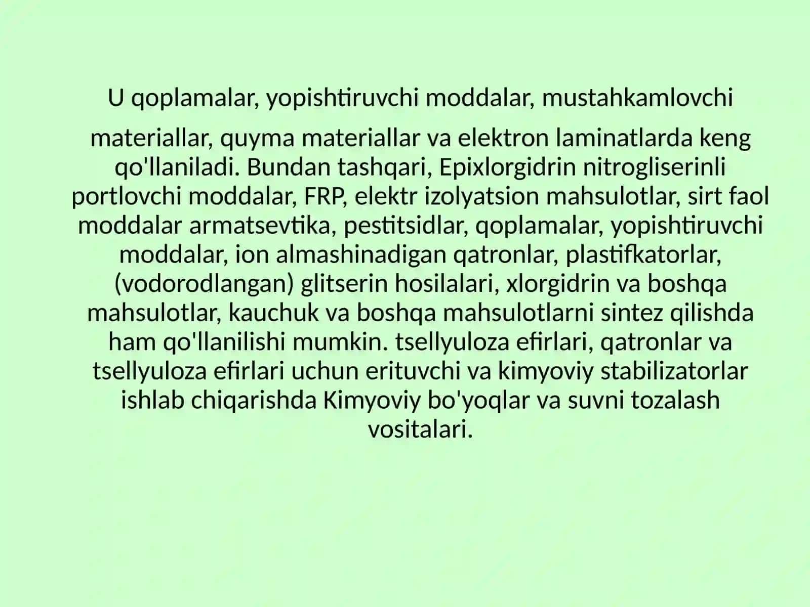 Epixlorgidrindan glitserin ishlab chiqarish texnologiyasi 3