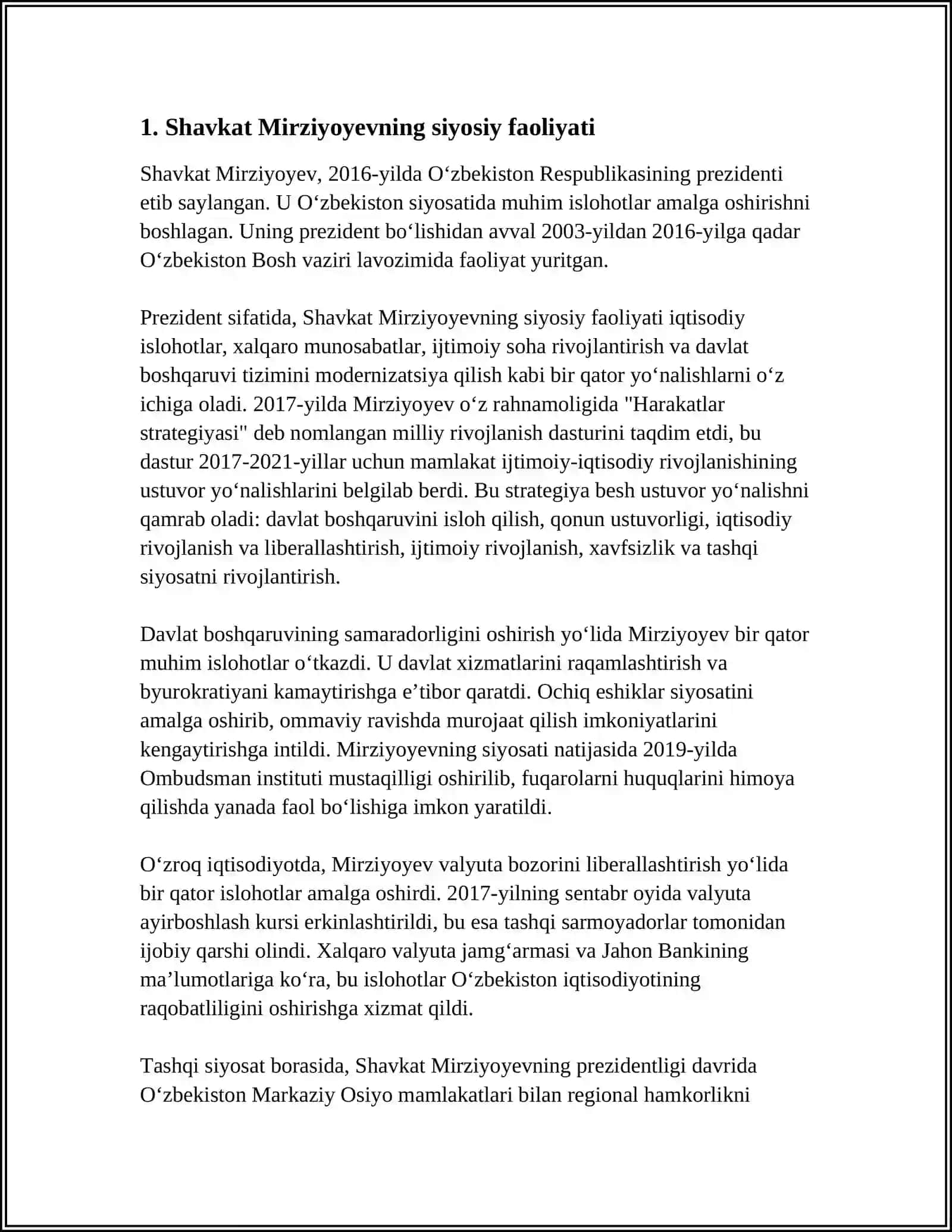 SHAVKAT MIROMONIVICH MIRZIYOYEV 3
