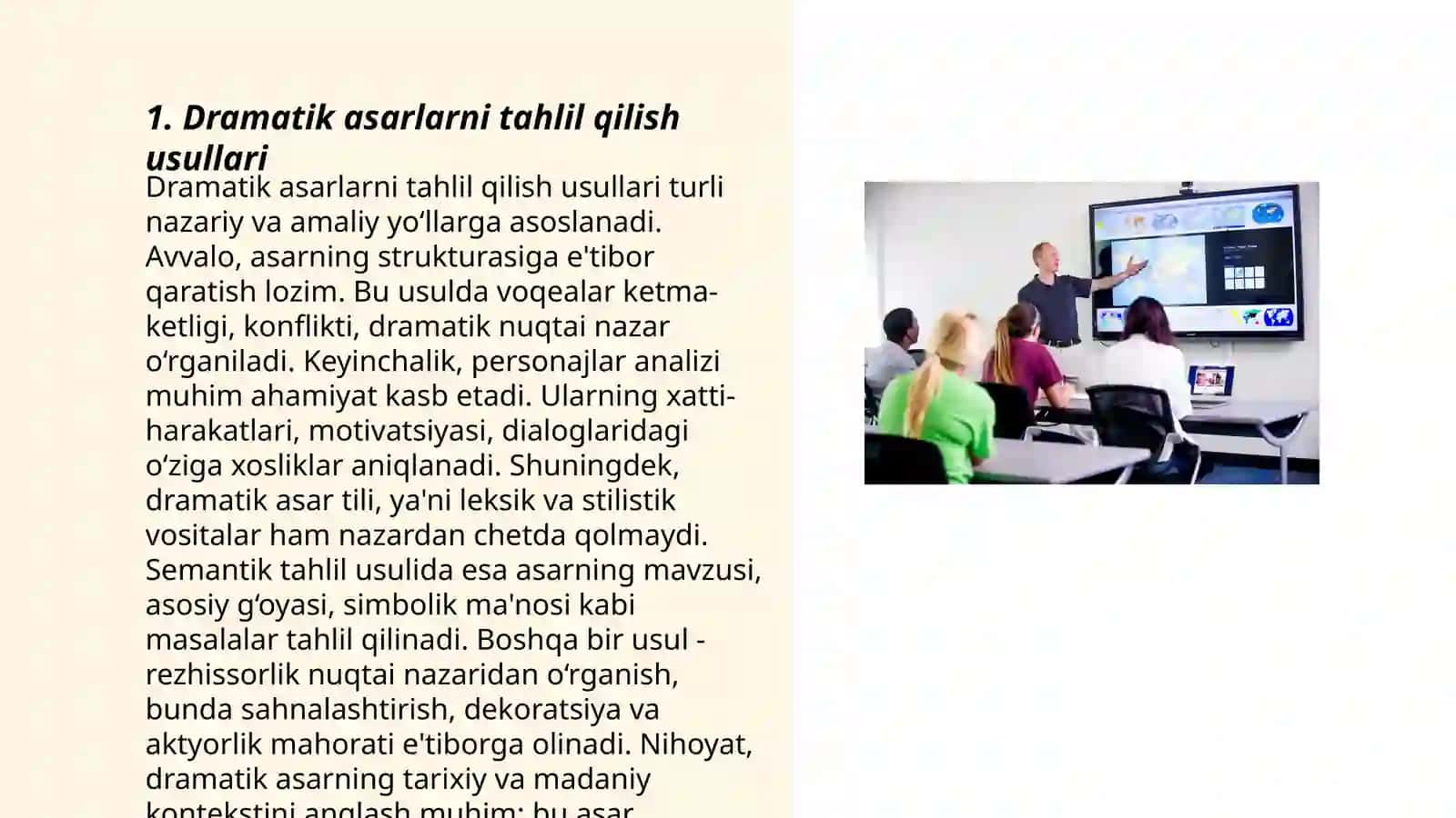 Dramatik asarlarni oʻqitish metodikasi 3