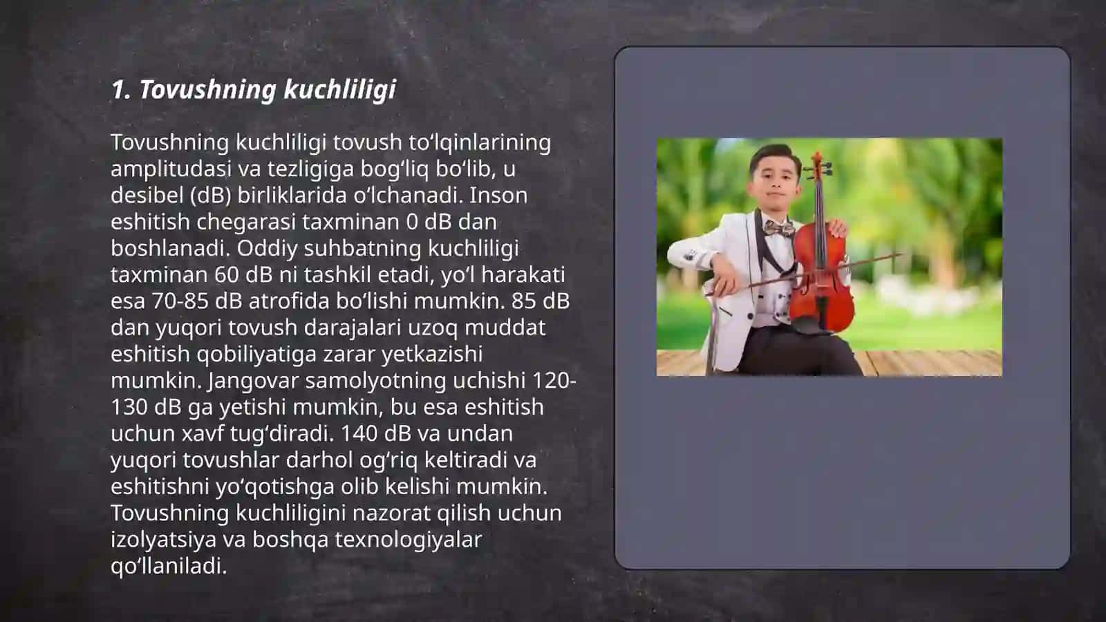 Tovush. Musiqa tovushining xususiyatlari 3