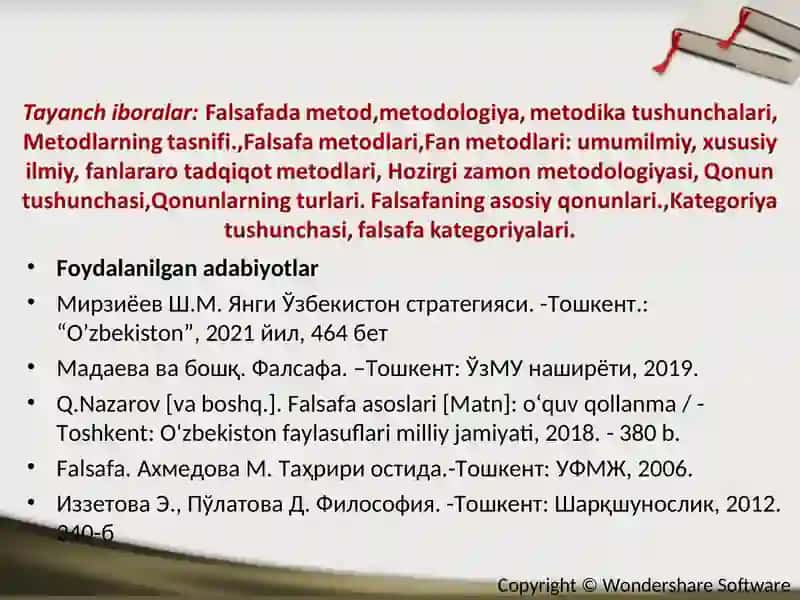 Falsafaning metod, qonun va kategoriyalari 3