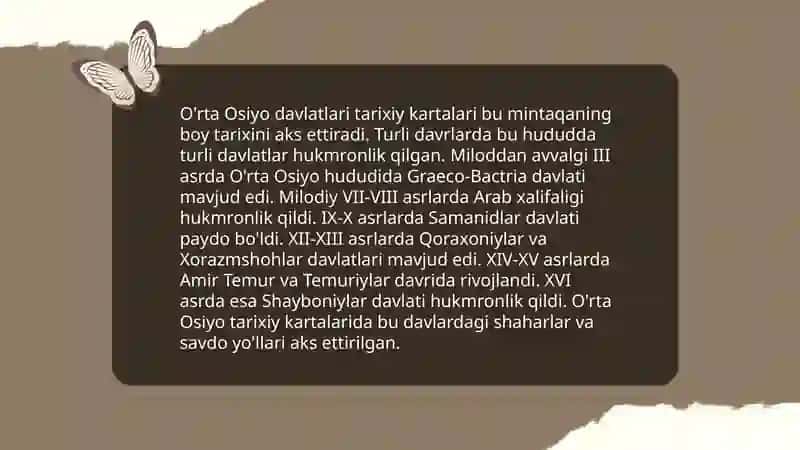 O'rta Osiyo davlatlari tarixiy kartalari 3