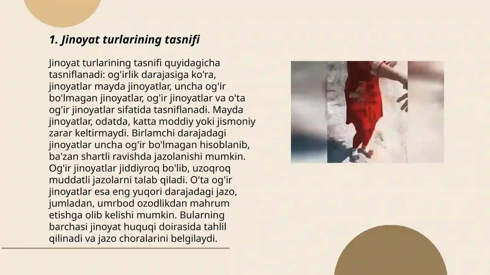 Jinoyat turlarining tasnifi 3
