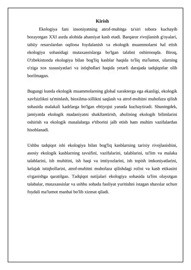 Ekologiya bilan bog'liq kasblar 3