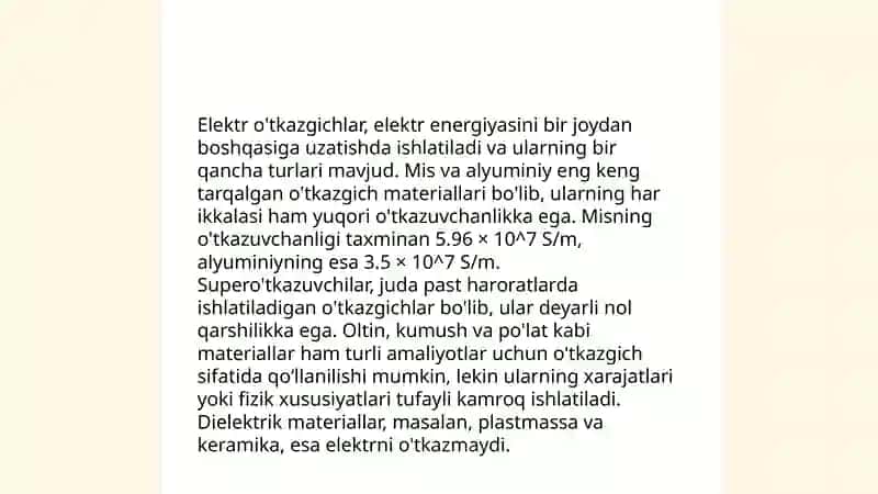 Elektr o'tkazgichlar 3