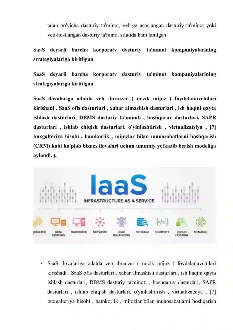 Bulutli yechimlar  va bulutli infratuzilmasi . Raqamli platformalar 3