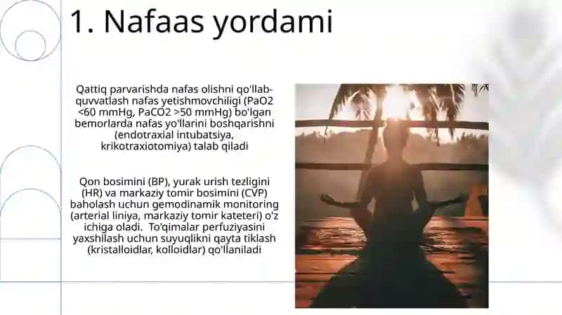 Ogʻir bemorlar parvarishi.Reanimatsion yordam asoslari 3