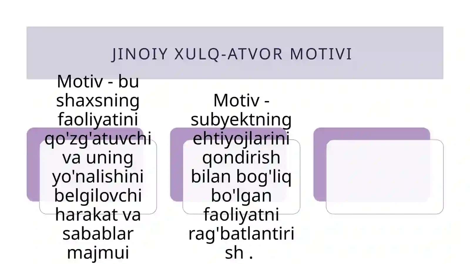 Jinoiy xulq-atvor mexanizmi 3