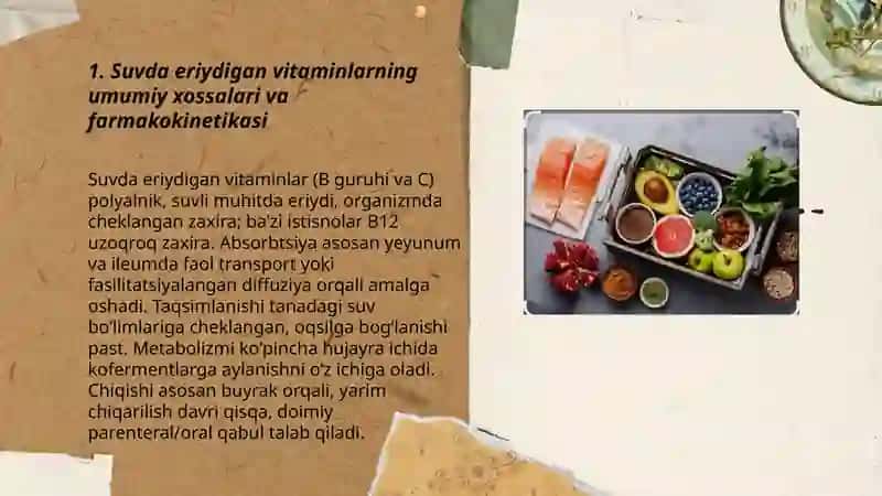 Tibbiyotda suvda eriydigan Vitaminlar 3