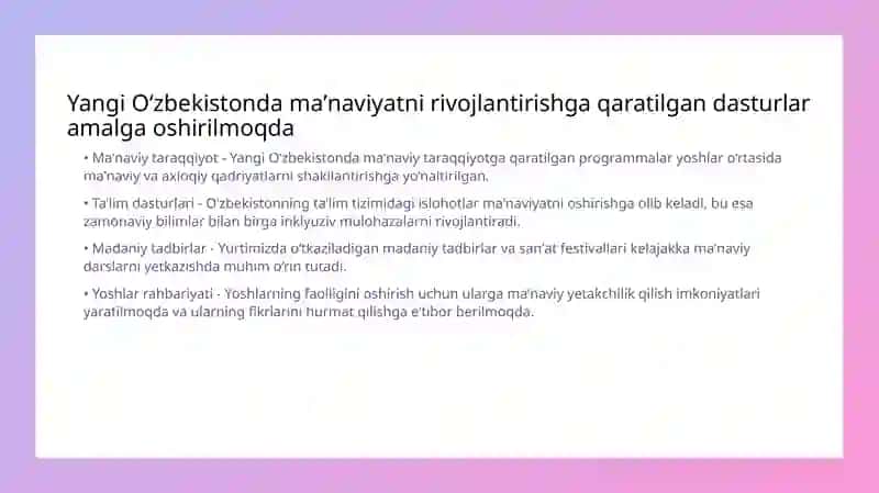 Ma'naviy taraqqiyot 3