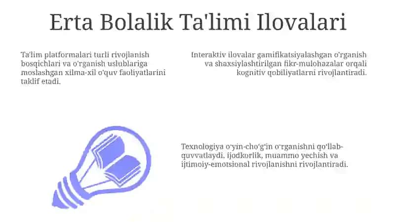Erta Bolalik Ta'limi Ilovalari 3