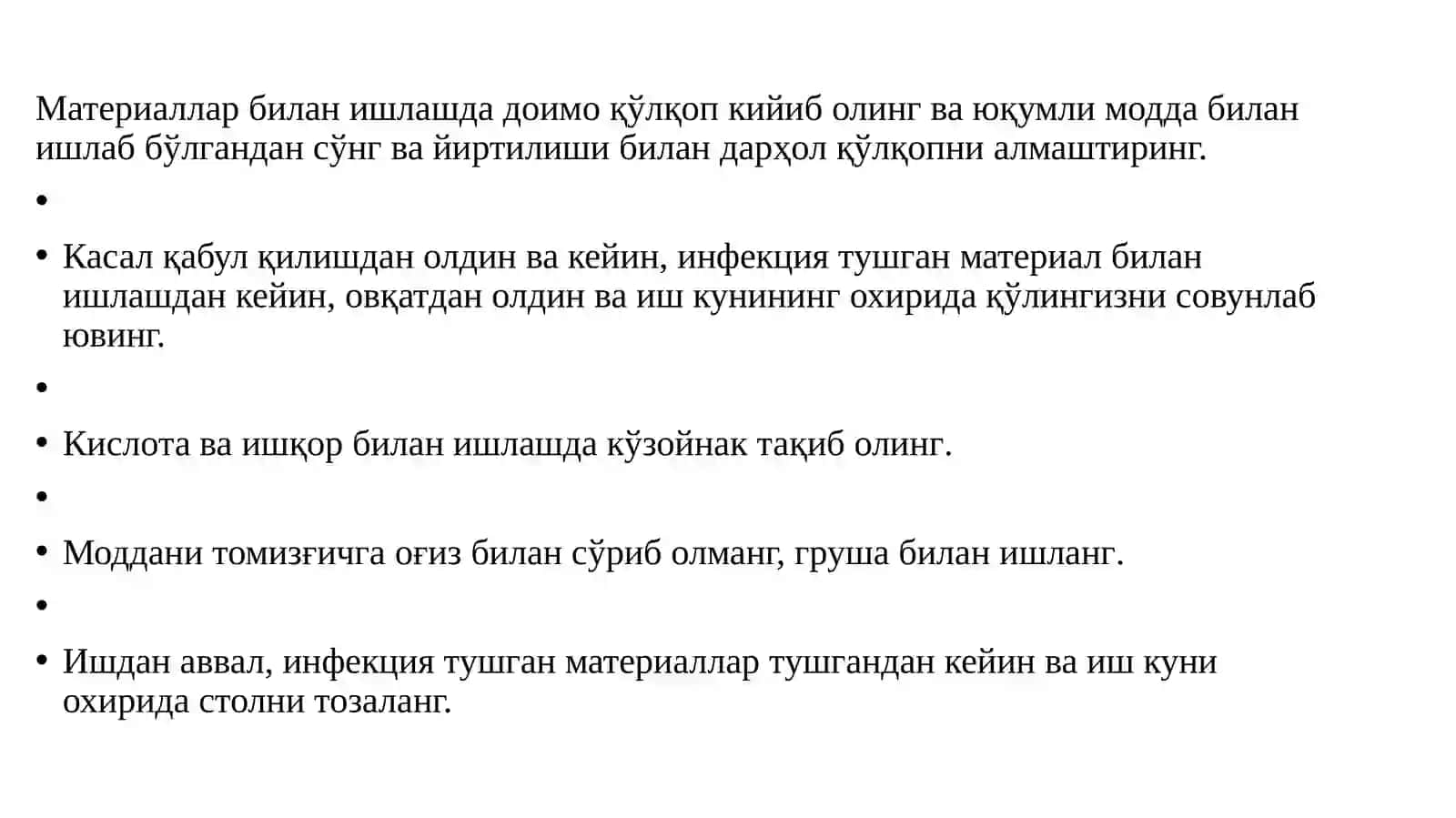 ХАВФСИЗЛИК ҚОИДАЛАРИ 3