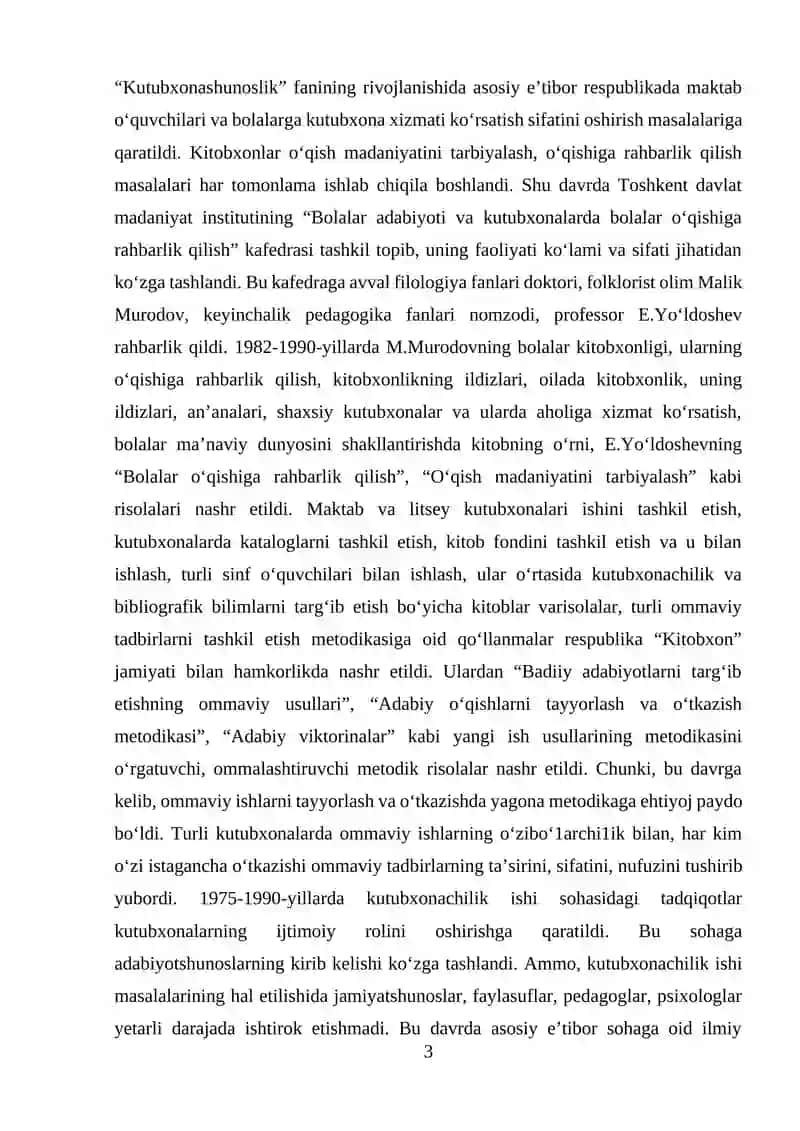 Kutubxonashunoslik Fanining Obyekti va Predmeti 3