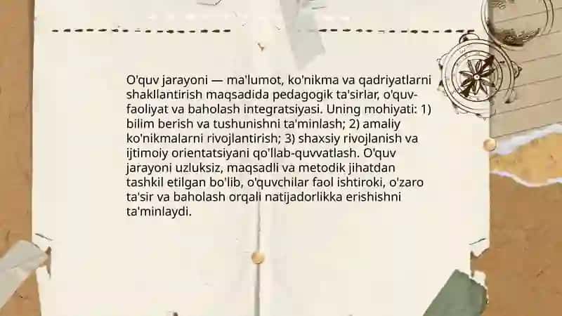 O'quv jarayonining mohiyati 3