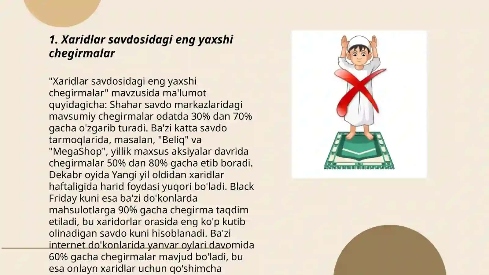 Xaridlar savdo chegirmalari va savdo solig'i 3