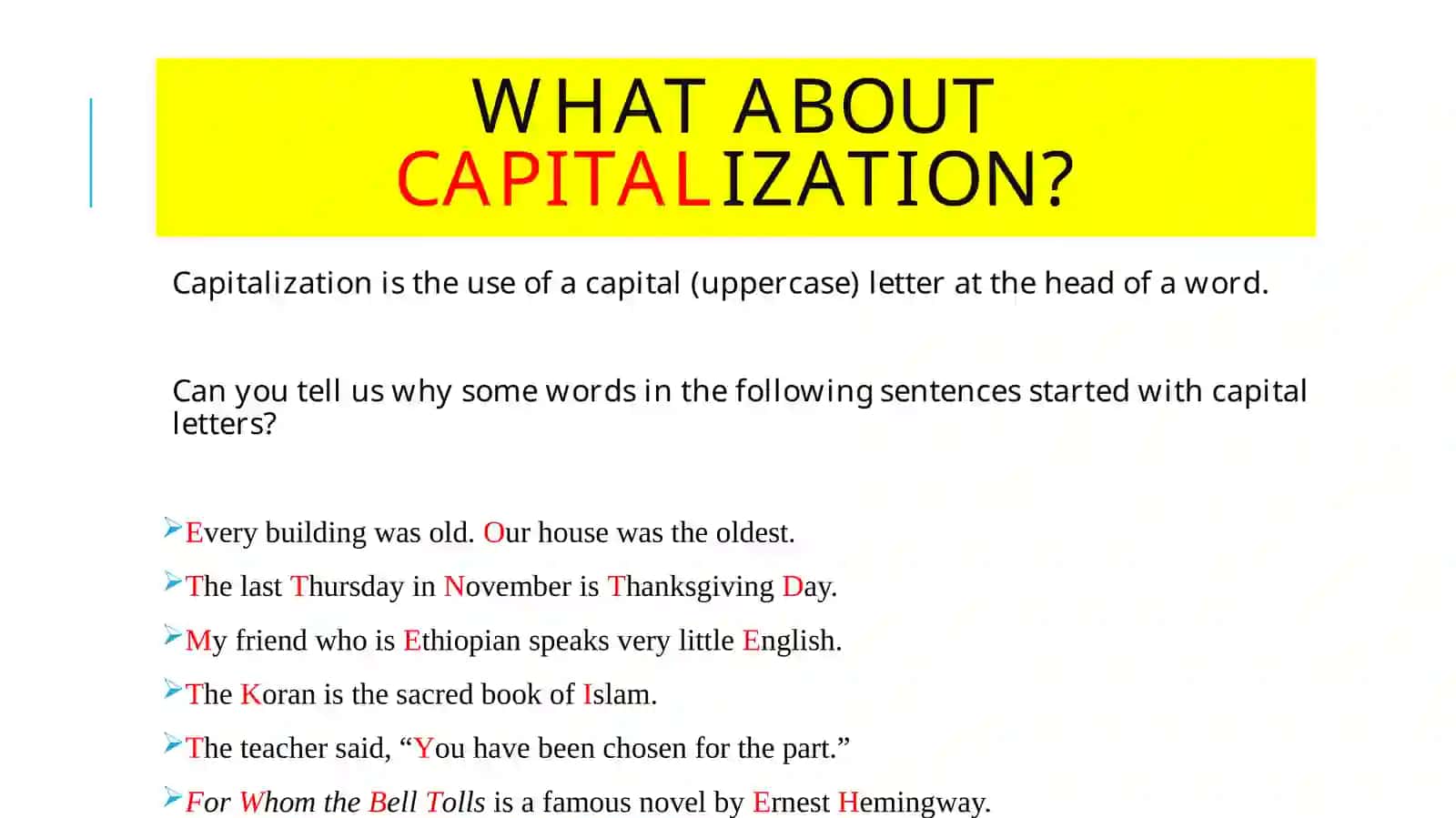 Punctuation & Capitalization 3