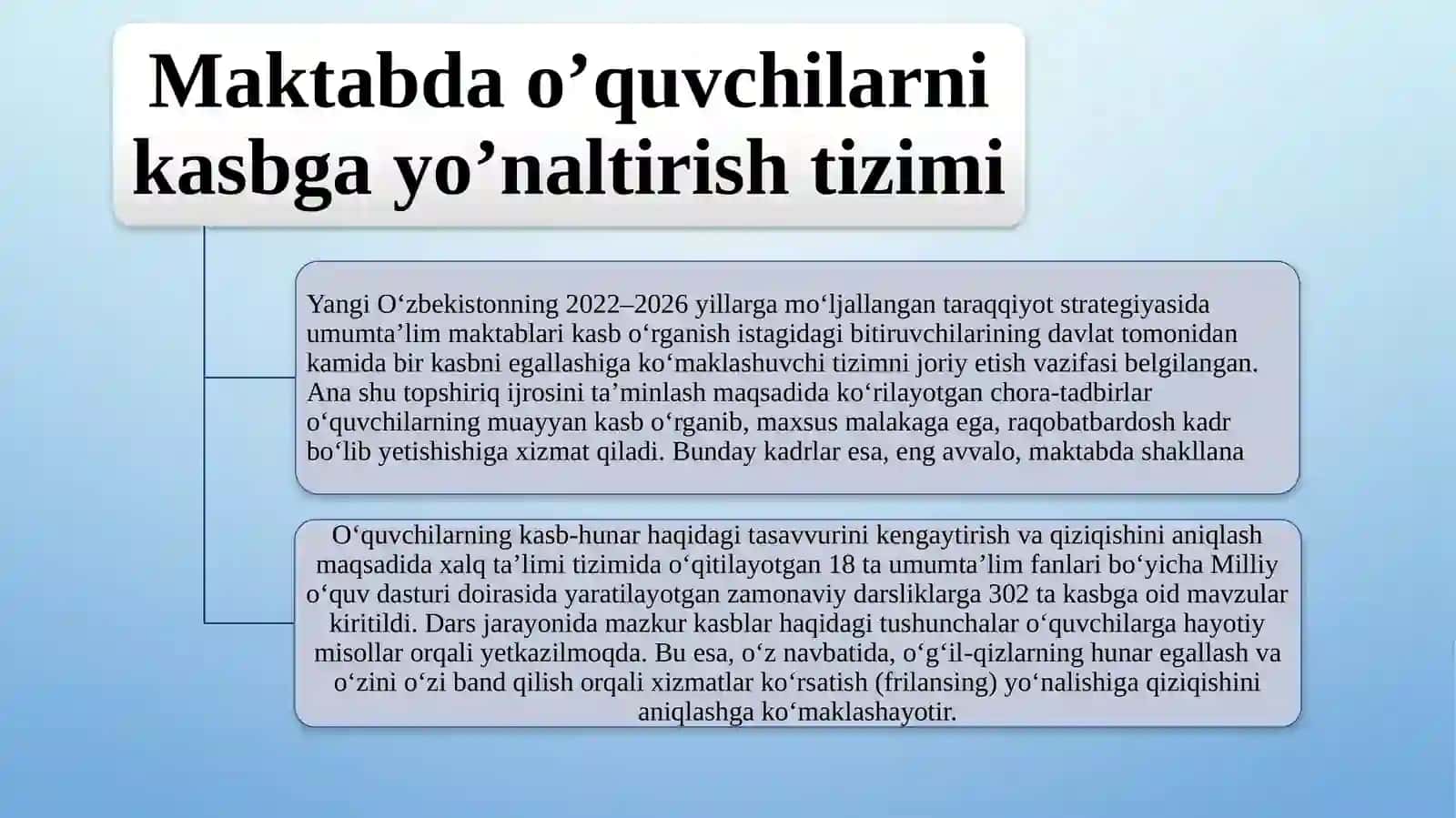 Umumta'lim maktablari o'quvchilarini kasbga vo'nalatirish 3