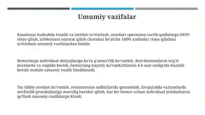 Palata hamshirasi vazifalari 3