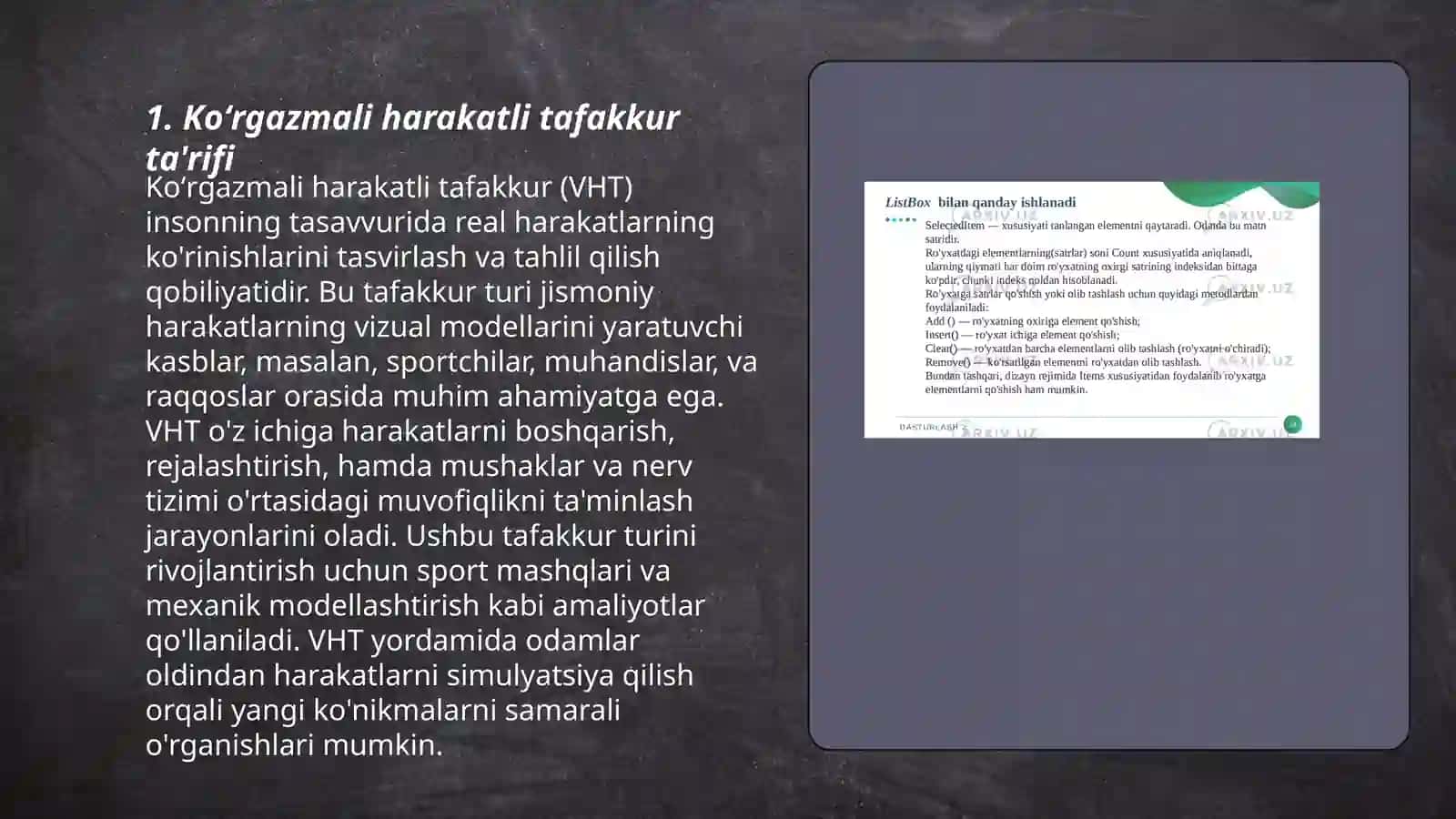 Koʻrgazmali harakatli tafakkur turini baholash uchun metodikalar 3