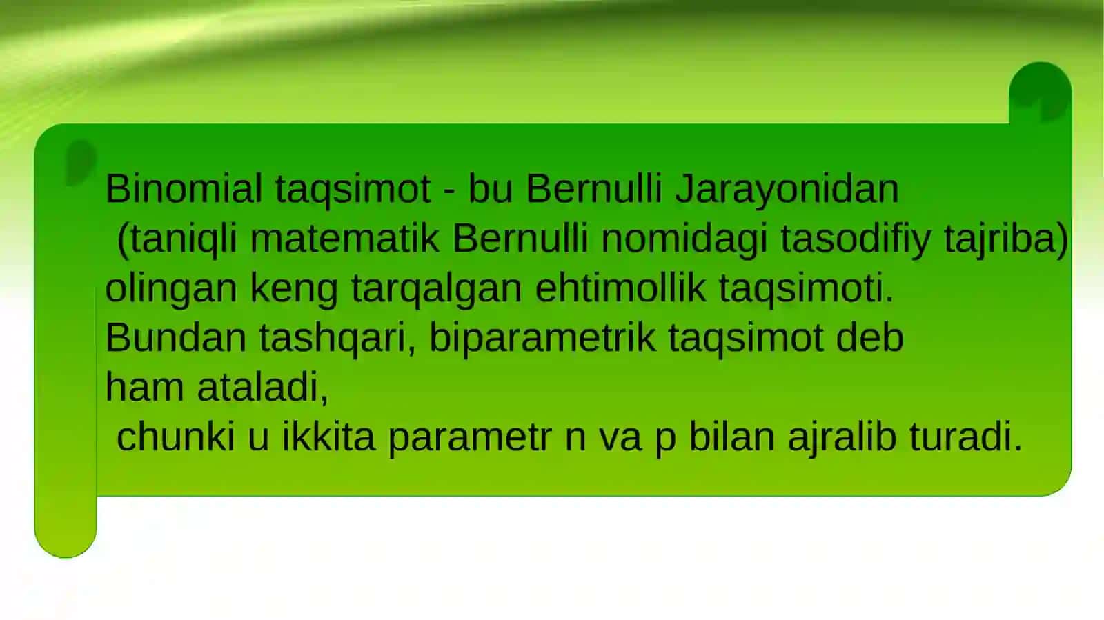 Binominal va Puasson taqsimot qonunlari 3