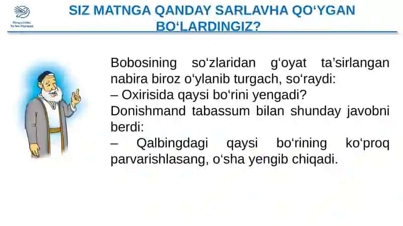 Mustaqil yechimlar 3