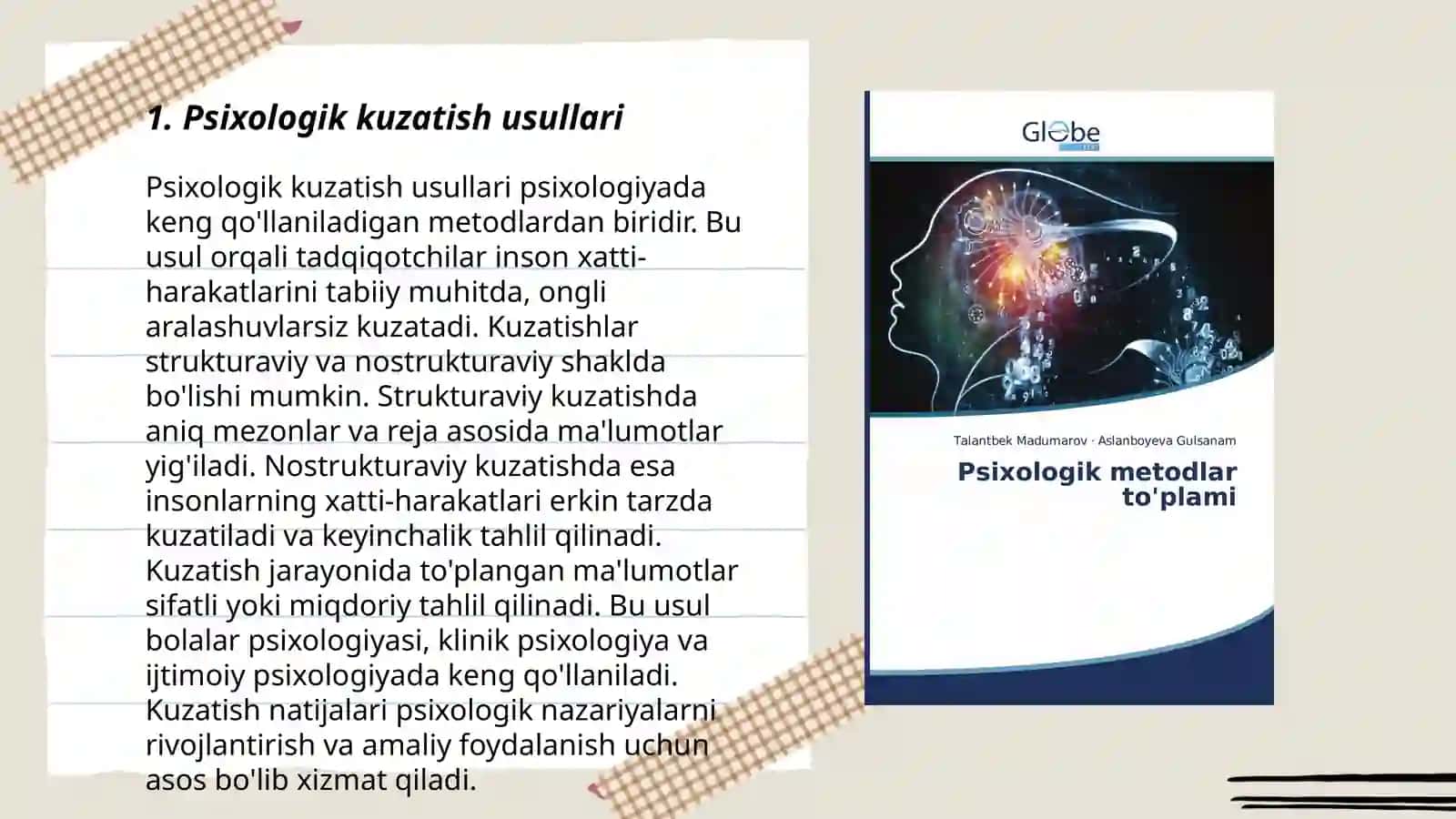 Psixolog faoliyat va psixologik metodlar 3