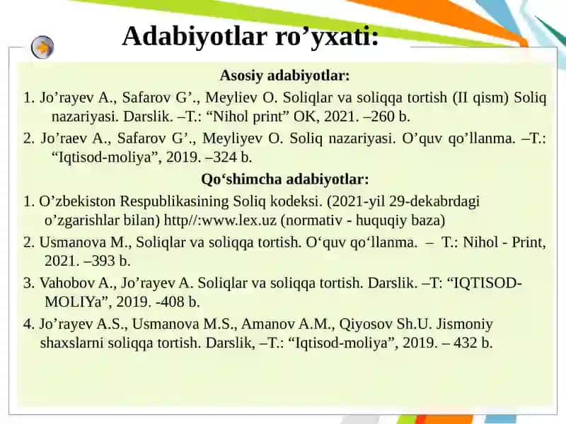Soliqlar va soliqqa tortish(IIqism)Soliqnazariyasi.Darslik. 3