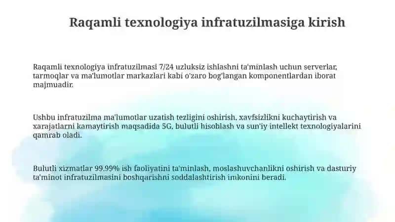 Raqamli texnologiya infratuzilmasi 3