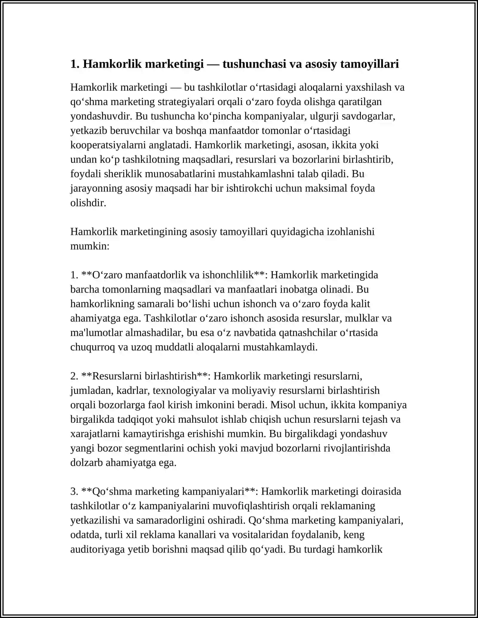 HAMKORLIK MARKETINGI 3